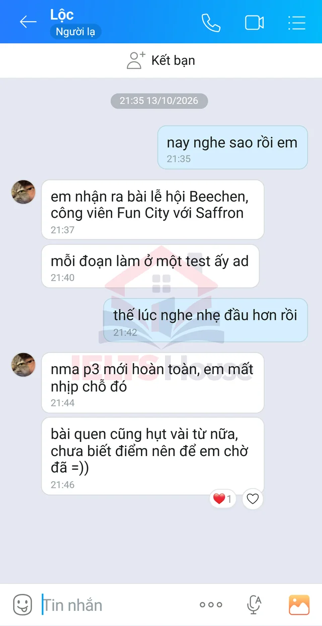 Ảnh feedback 49 trong bộ sưu tập IELTS House