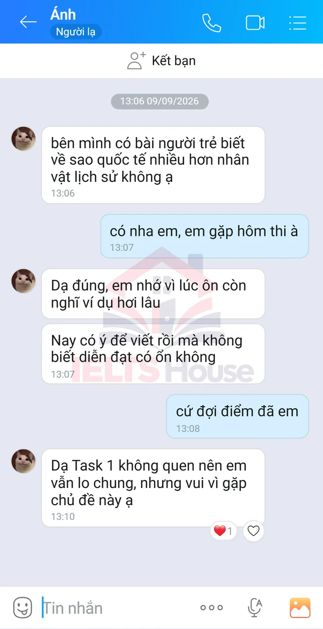 Ảnh feedback 59 trong bộ sưu tập IELTS House