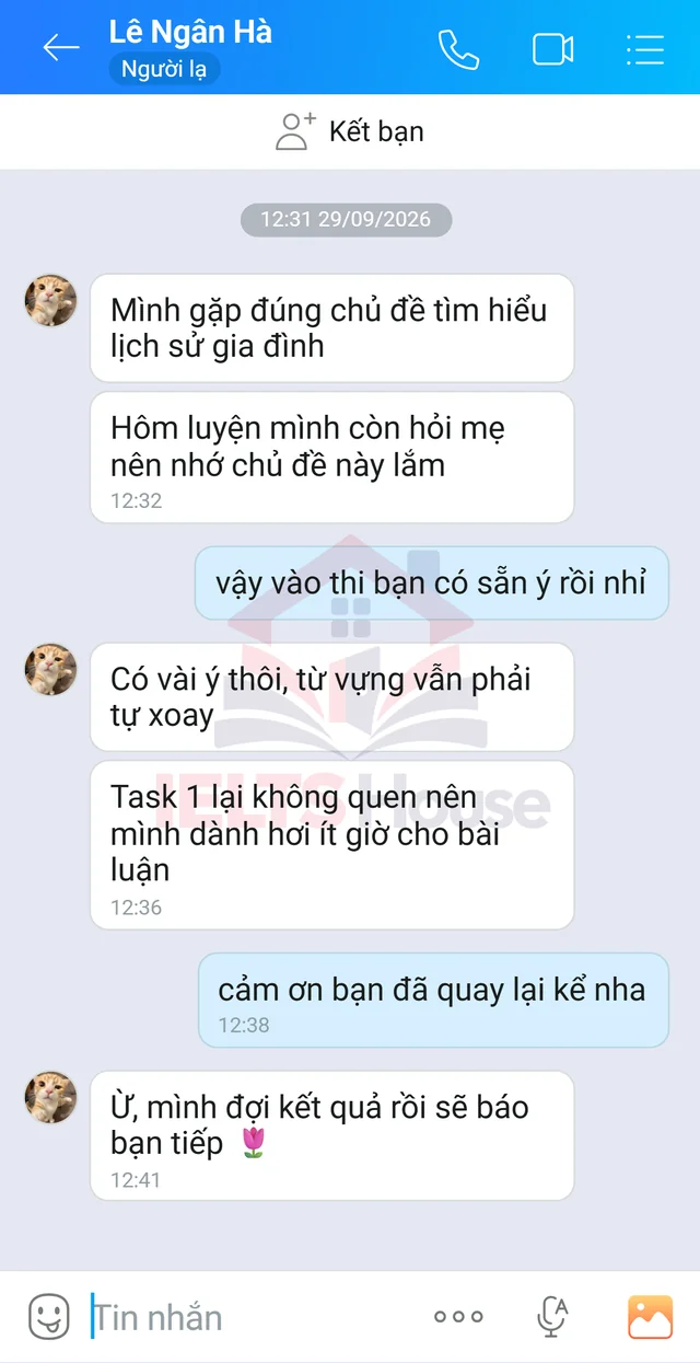 Ảnh feedback 63 trong bộ sưu tập IELTS House