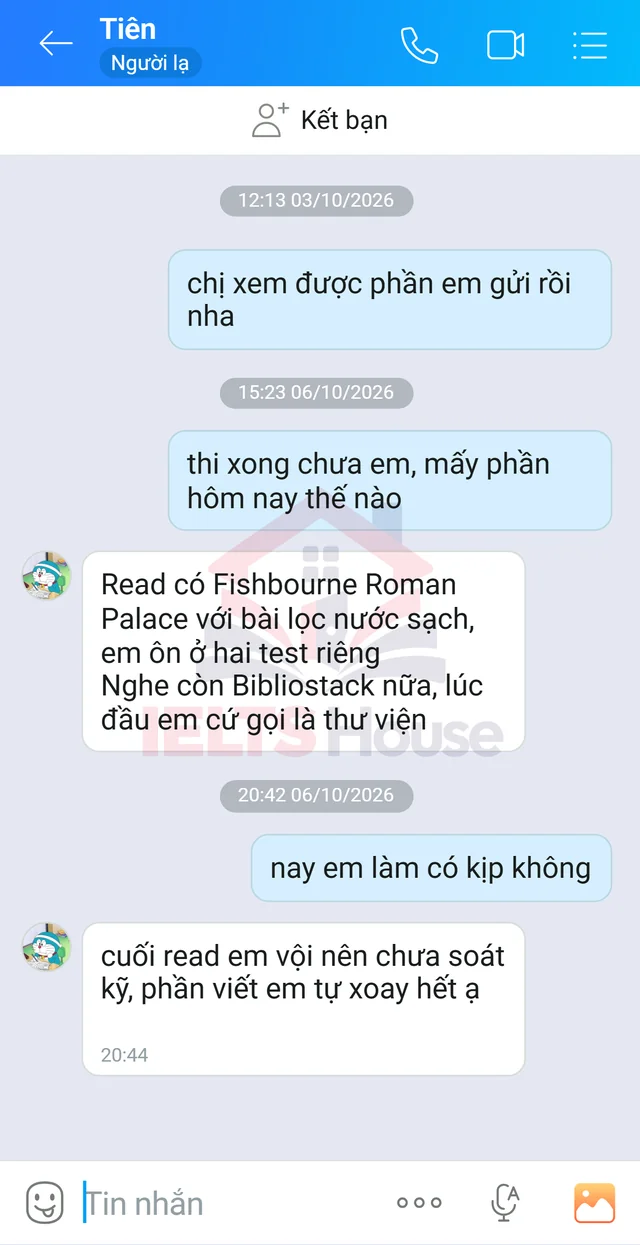 Ảnh feedback 84 trong bộ sưu tập IELTS House