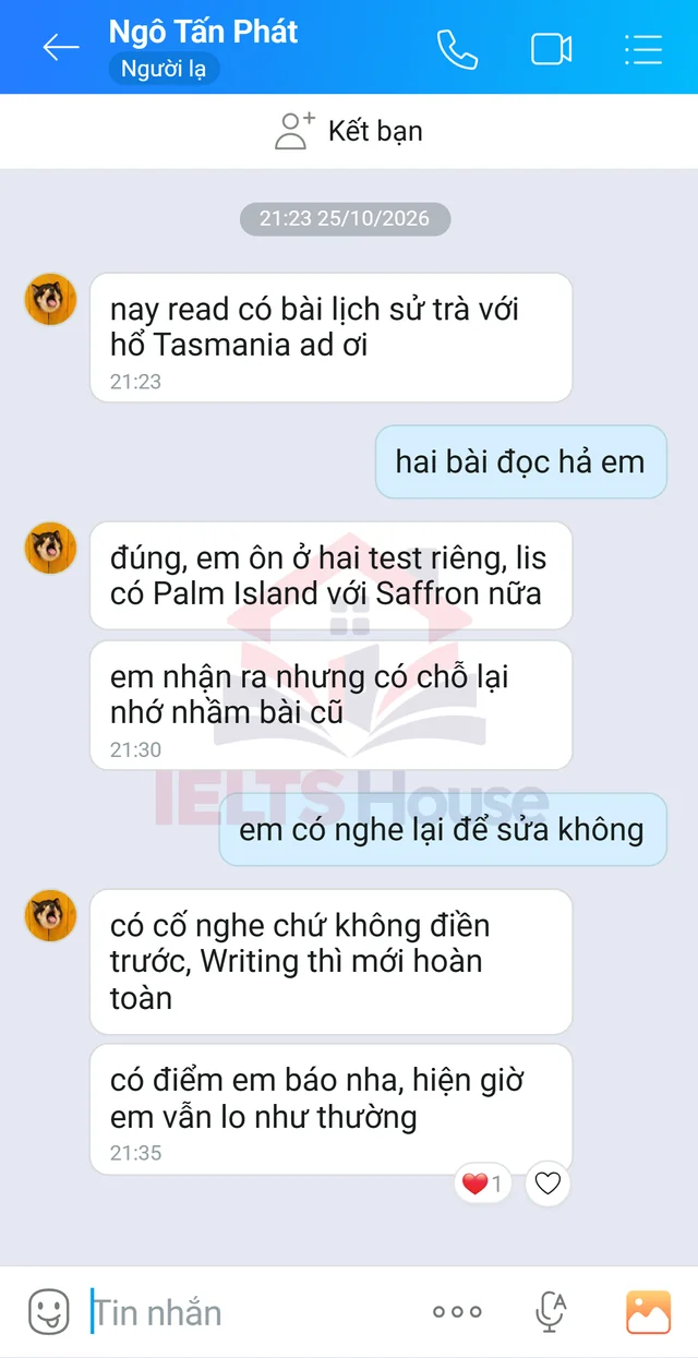 Ảnh feedback 85 trong bộ sưu tập IELTS House